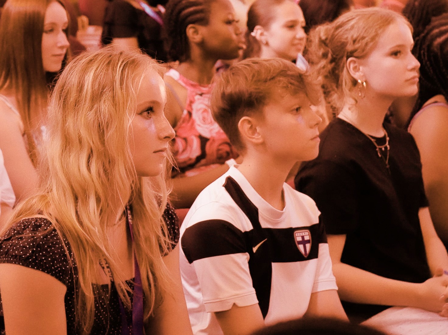 Young people gathered at a Spark event
